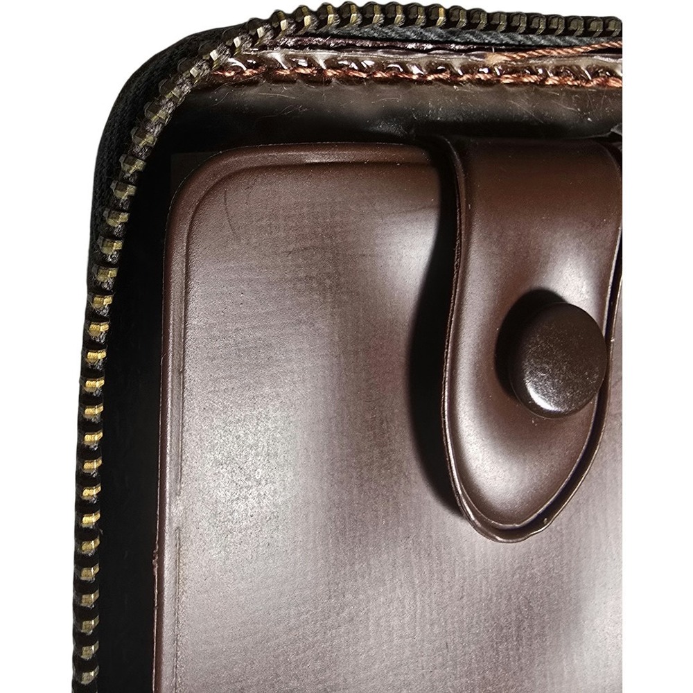 LORD FRANCIS VINTAGE 1950s 1960s Brown Leather Zip Wallet Coin ID Holder - Picture 9 of 14